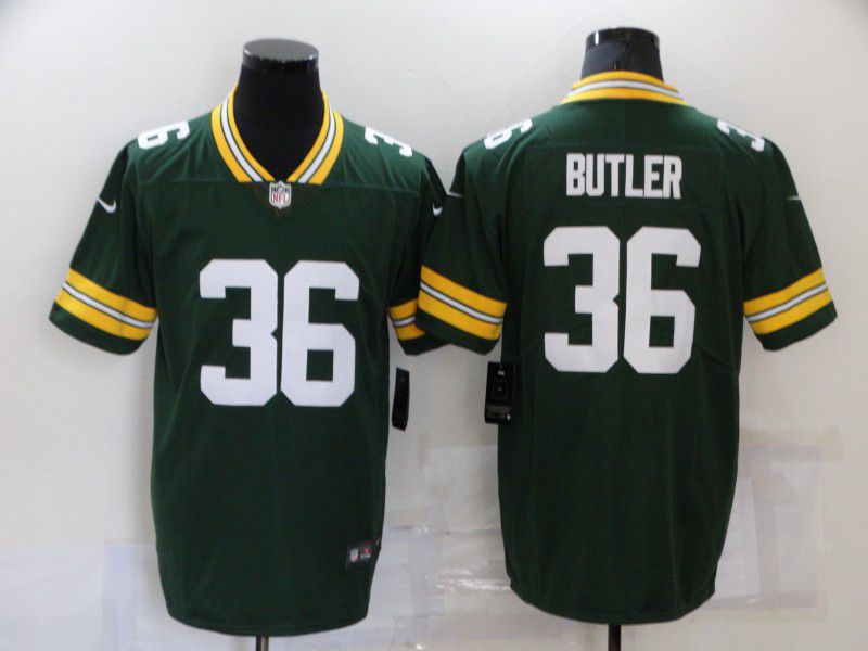 Men Green Bay Packers #36 Butler Green Nike Vapor Untouchable Limited 2021 NFL Jersey->paris st german jersey->Soccer Club Jersey